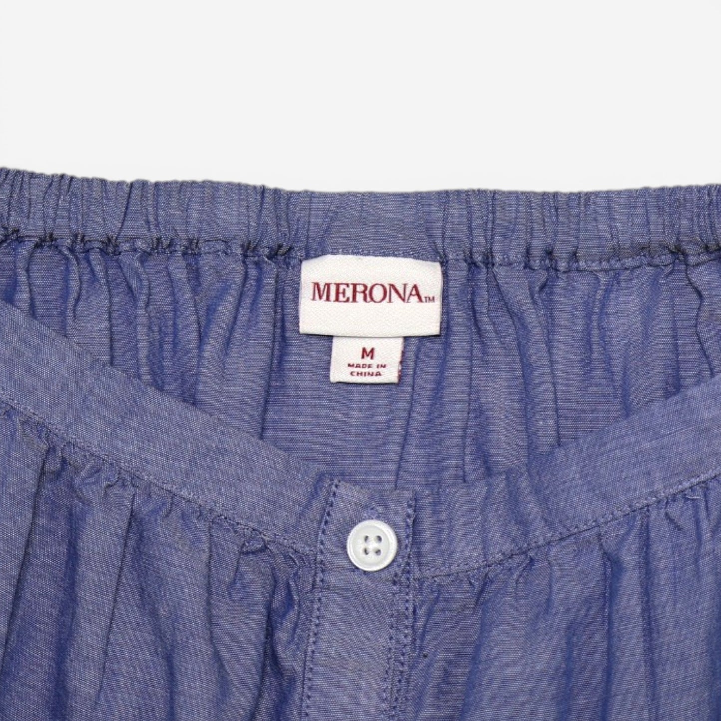 BLUSA DENIM CON HOMBROS DESCUBIERTOS | MERONA | TALLA M