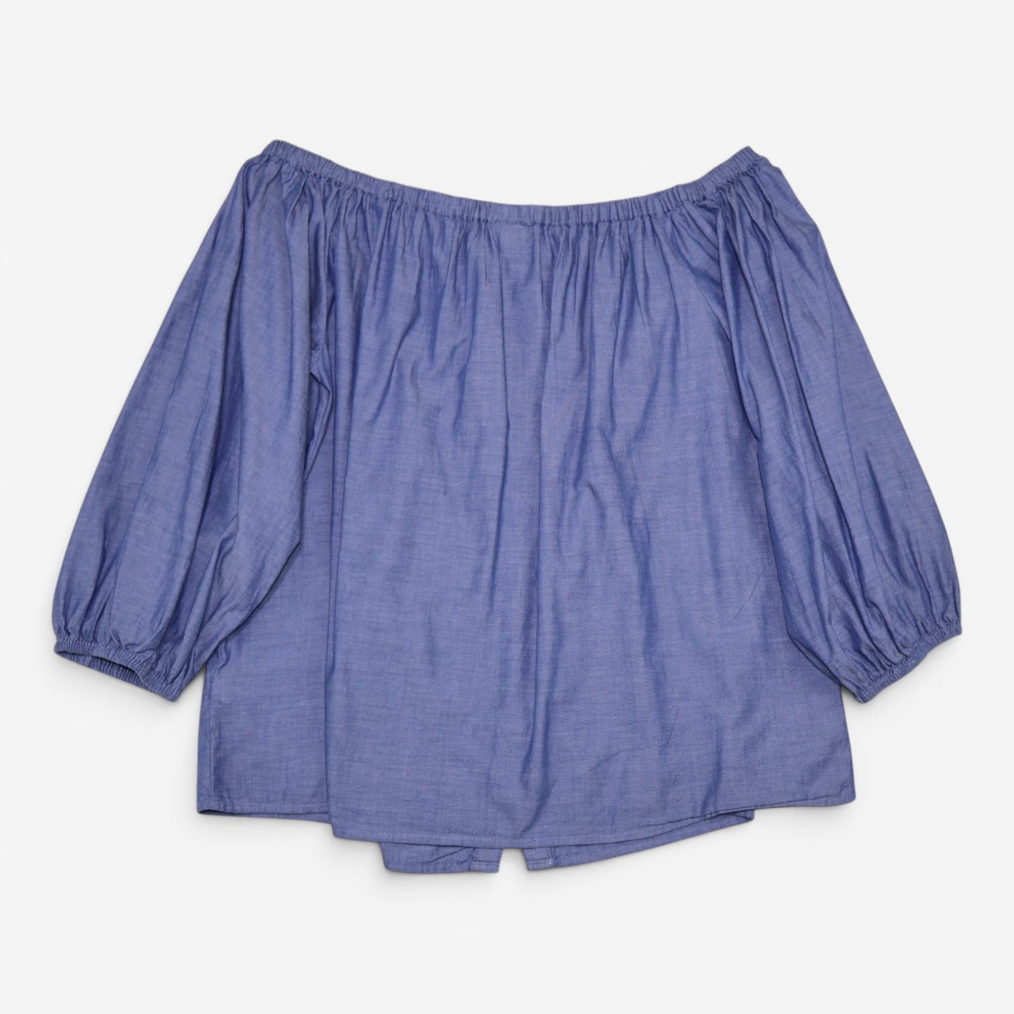 BLUSA DENIM CON HOMBROS DESCUBIERTOS | MERONA | TALLA M