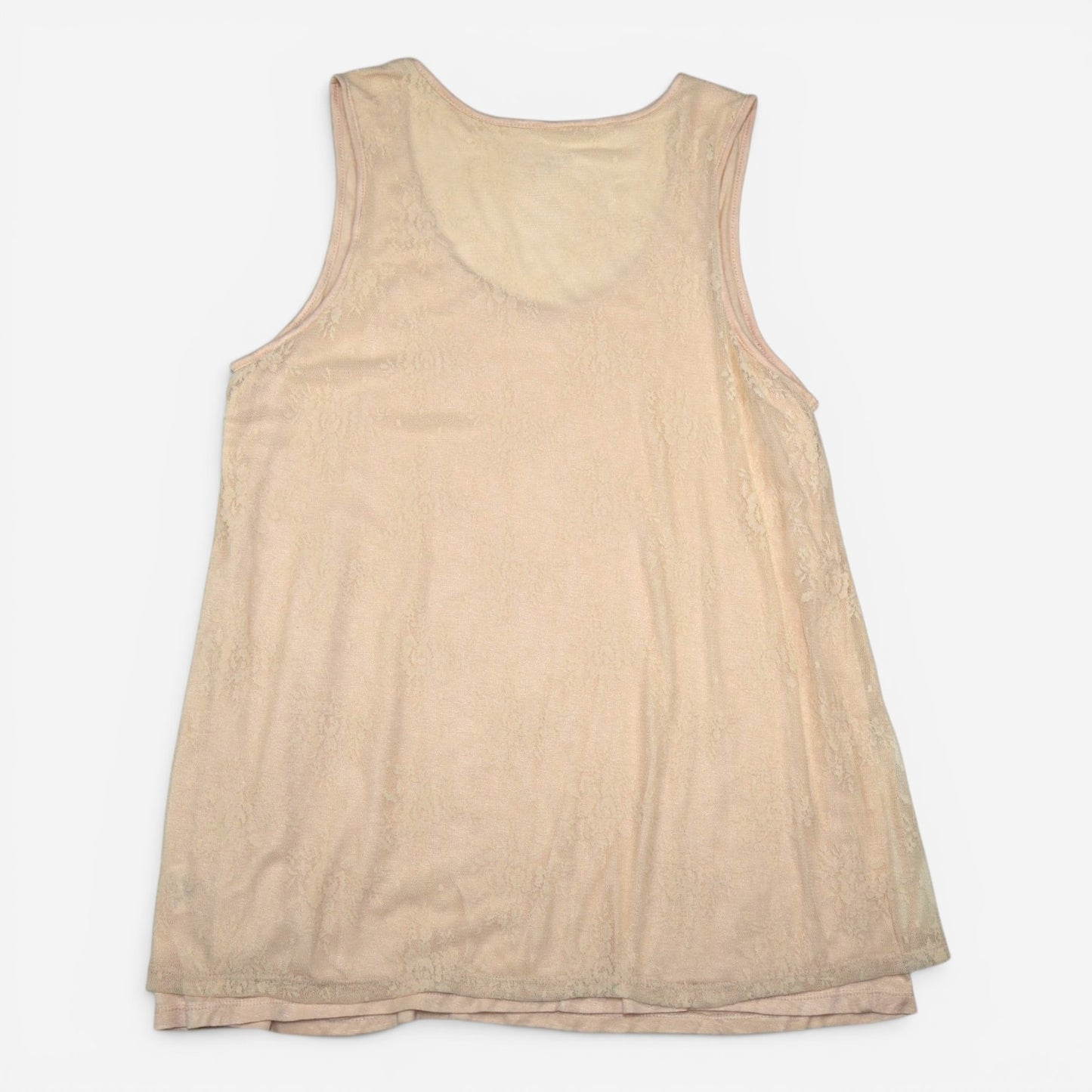 TOP CREMA SIN MANGAS CON ENCAJE | METAPHOR | TALLA XXL