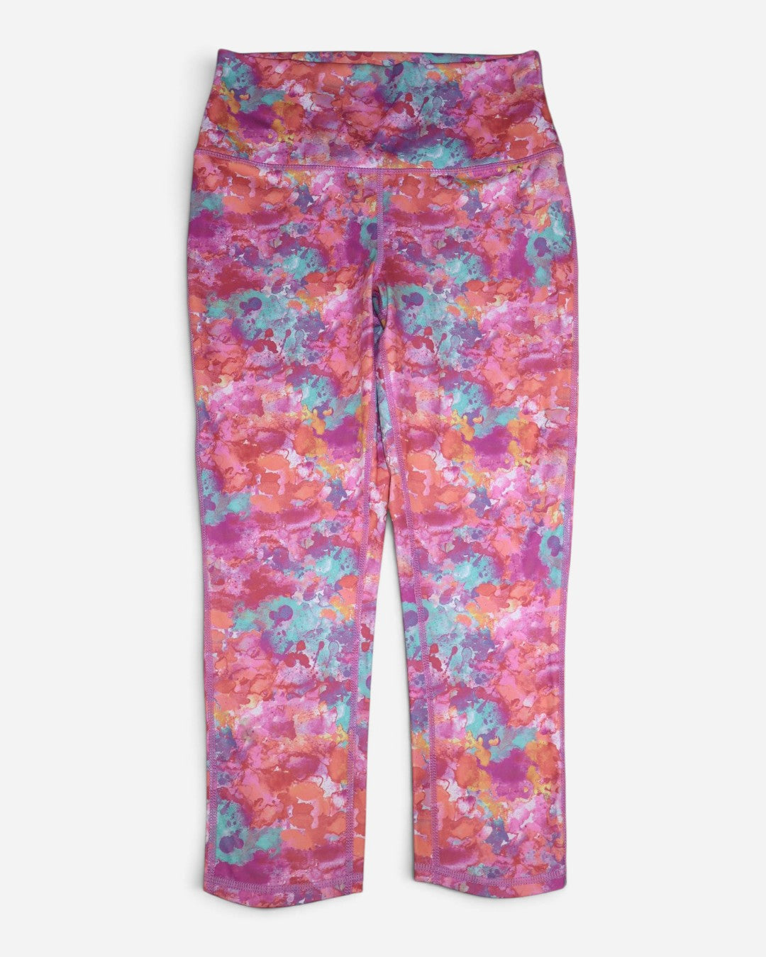 Leggings deportivos capri con estampado multicolor para mujer, talla S, ropa de segunda mano en República Dominicana