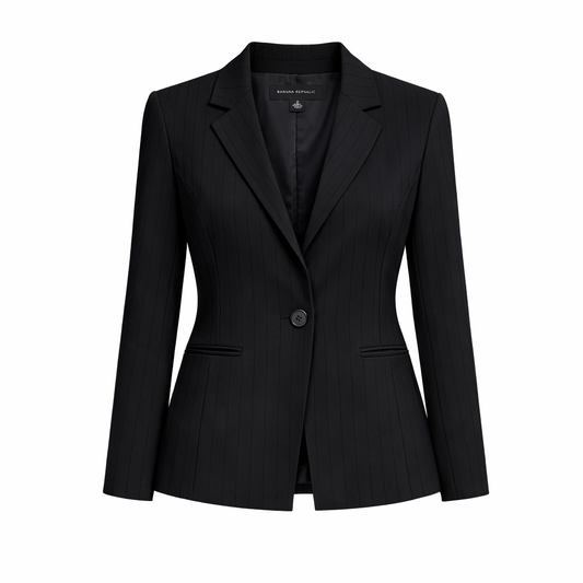 BLAZER NEGRO CLÁSICO DE LANA ESTRUCTURADO | BANANA REPUBLIC | TALLA 2