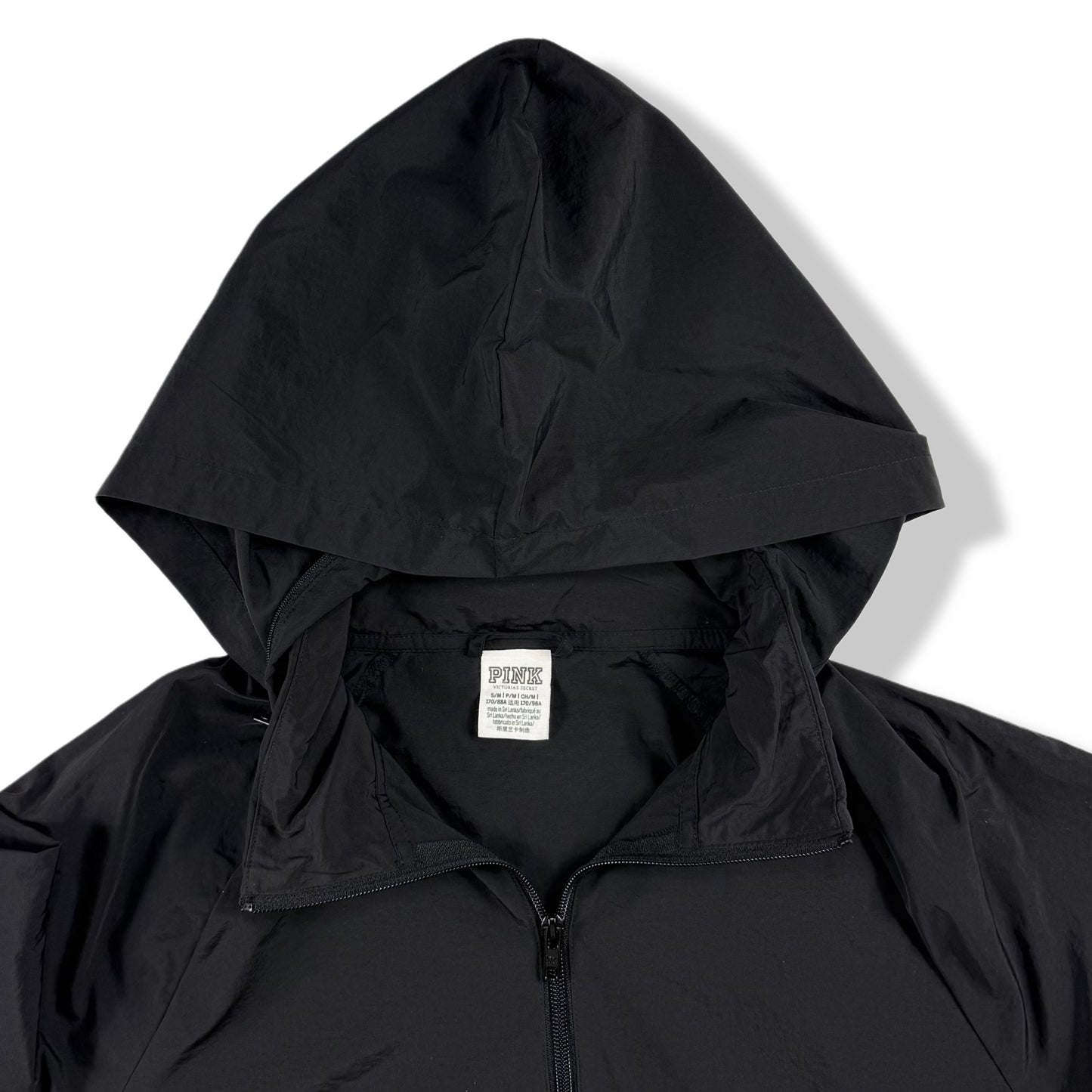 SPORT JACKET NEGRA CON CAPUCHA | PINK | TALLA S/M