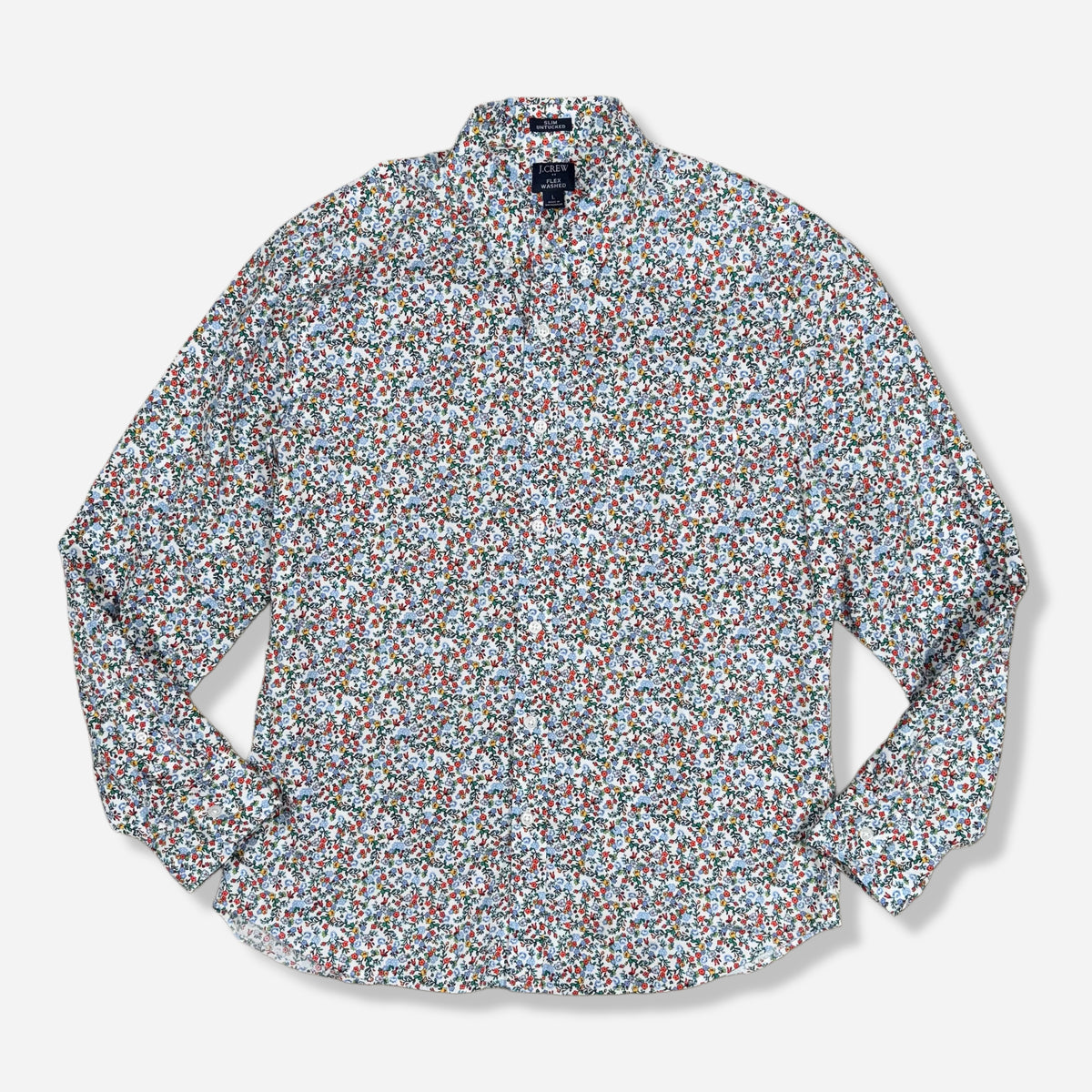 CAMISA ESTAMPADA SLIM UNTUCKED PARA HOMBRE | J.CREW | TALLA L