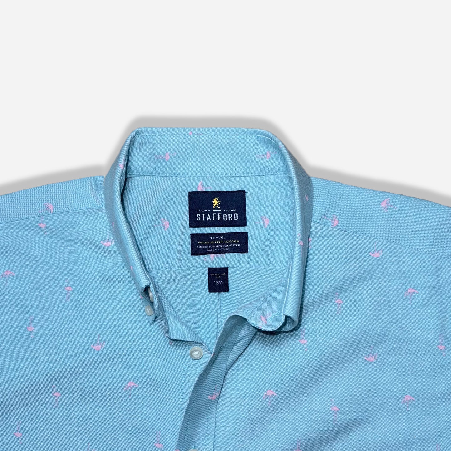 CAMISA MANGA CORTA WRINKLE FREE | STAFFORD | 16½