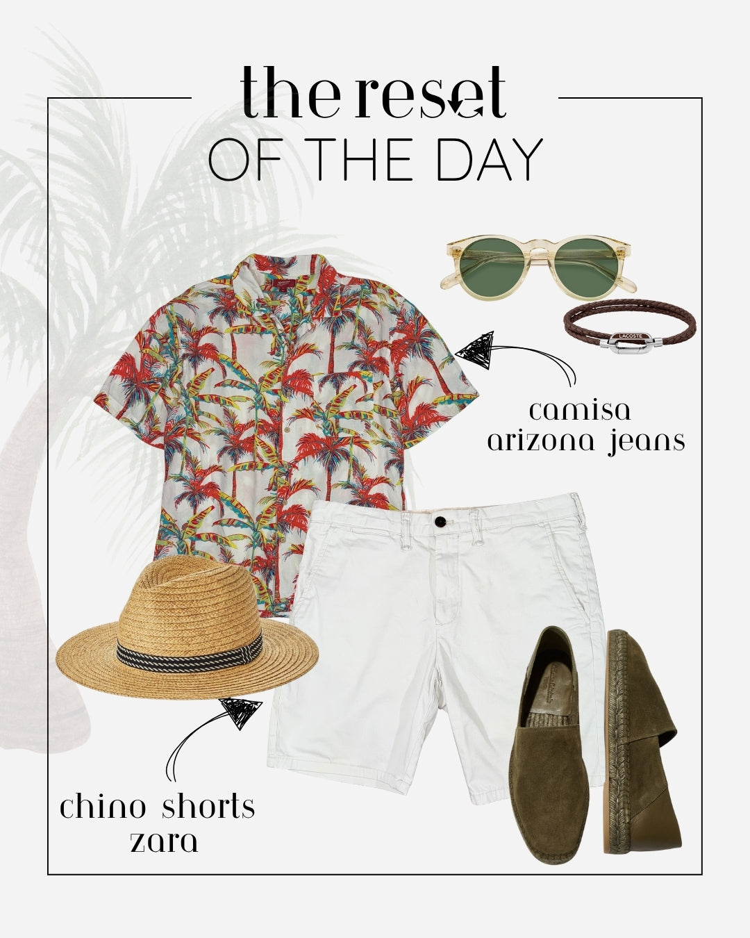 CAMISA TROPICAL CON PALMERAS PARA HOMBRE | ARIZONA JEAN CO | M