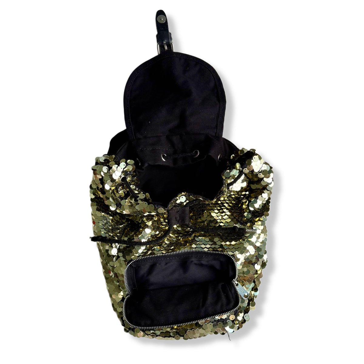 MOCHILA CON LENTEJUELAS DORADAS | PINK
