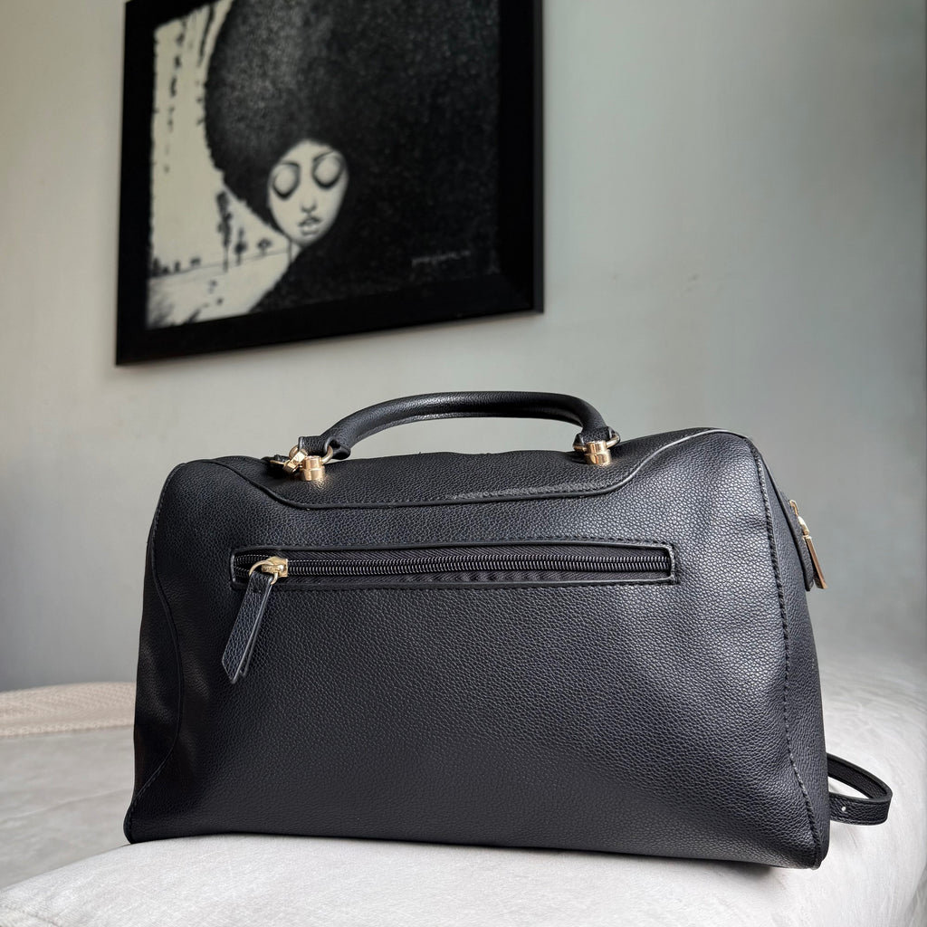 BOLSO TIPO SATCHEL ESTRUCTURADO NEGRO | ANNE KLEIN