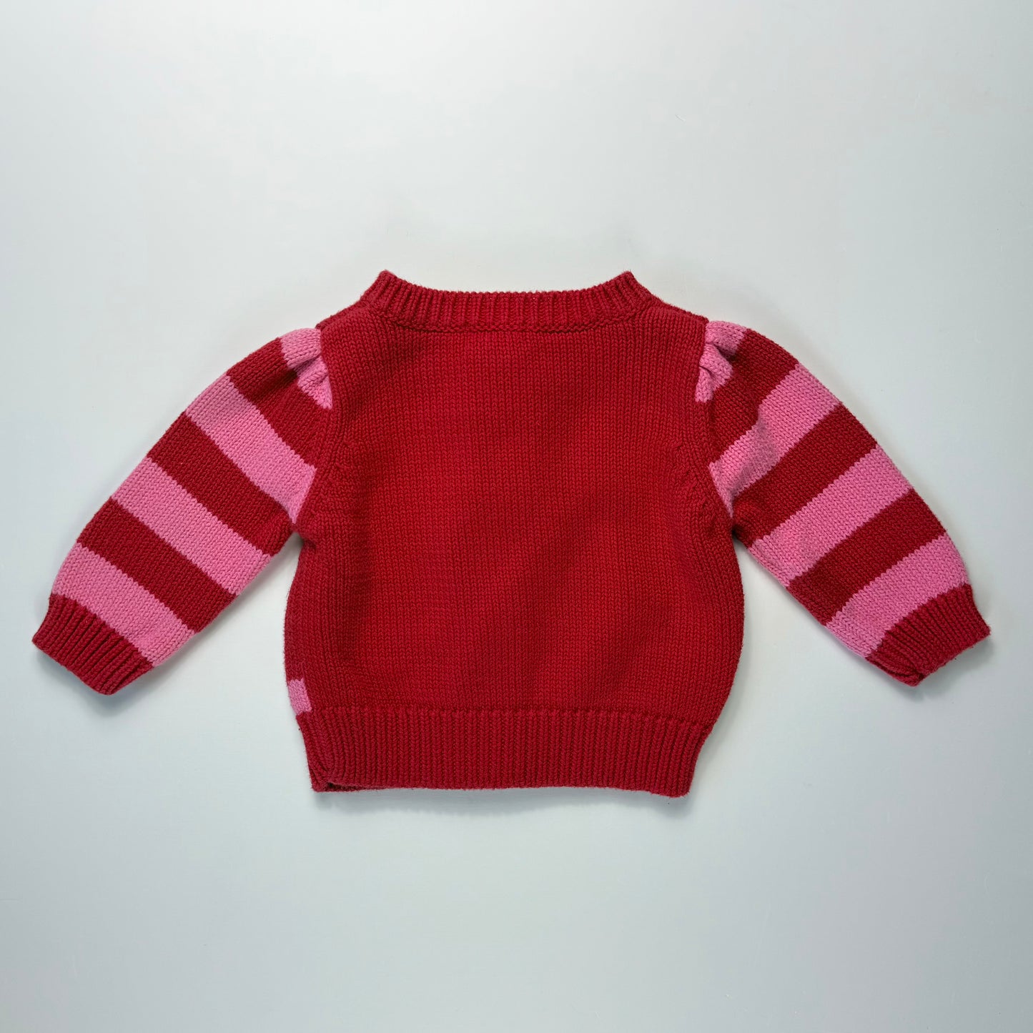 CARDIGAN ROJO Y ROSADO PARA BEBÉS | CIRCO | 6M
