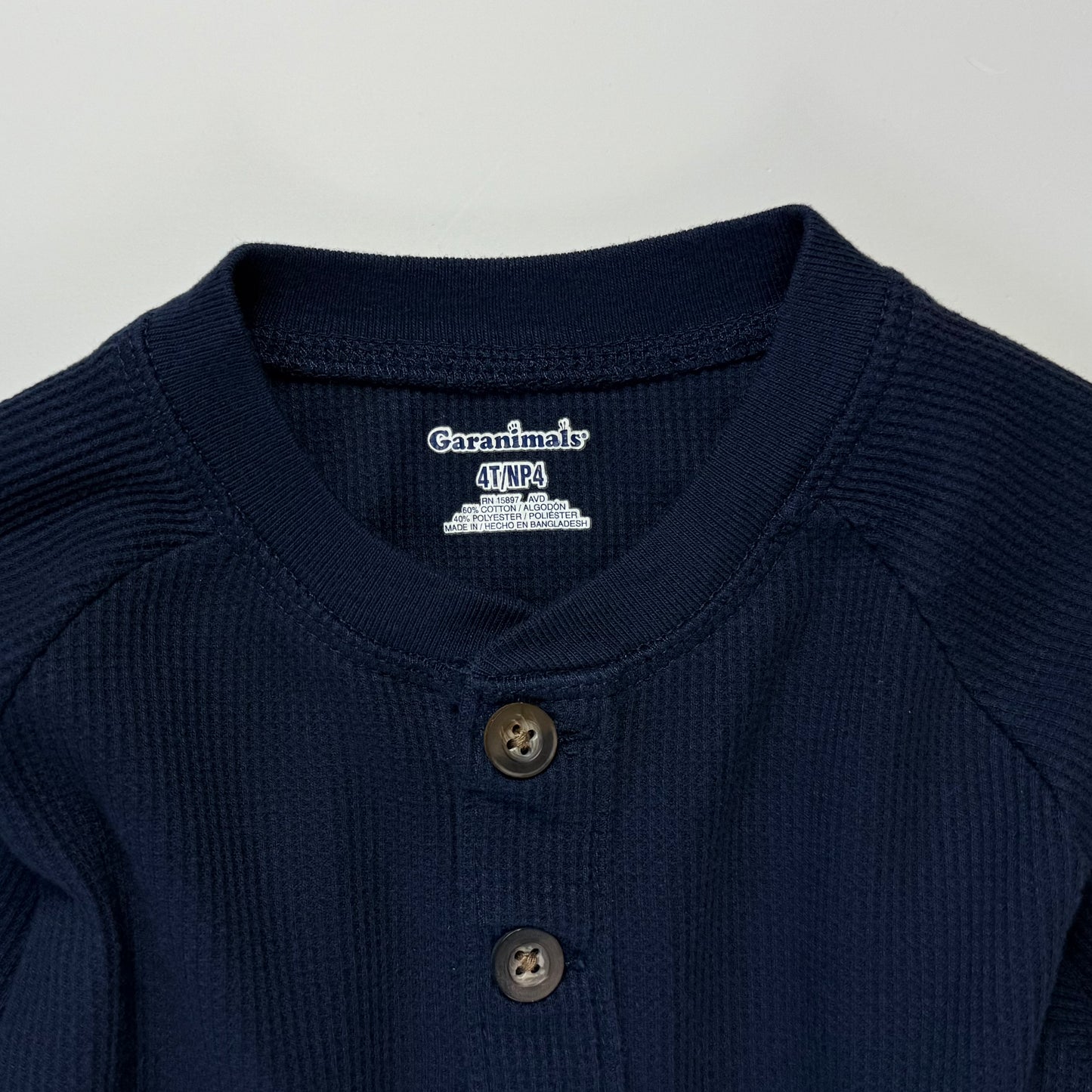 SUETER MANGA LARGA AZUL MARINO PARA NIÑOS | GARANIMALS | 4T