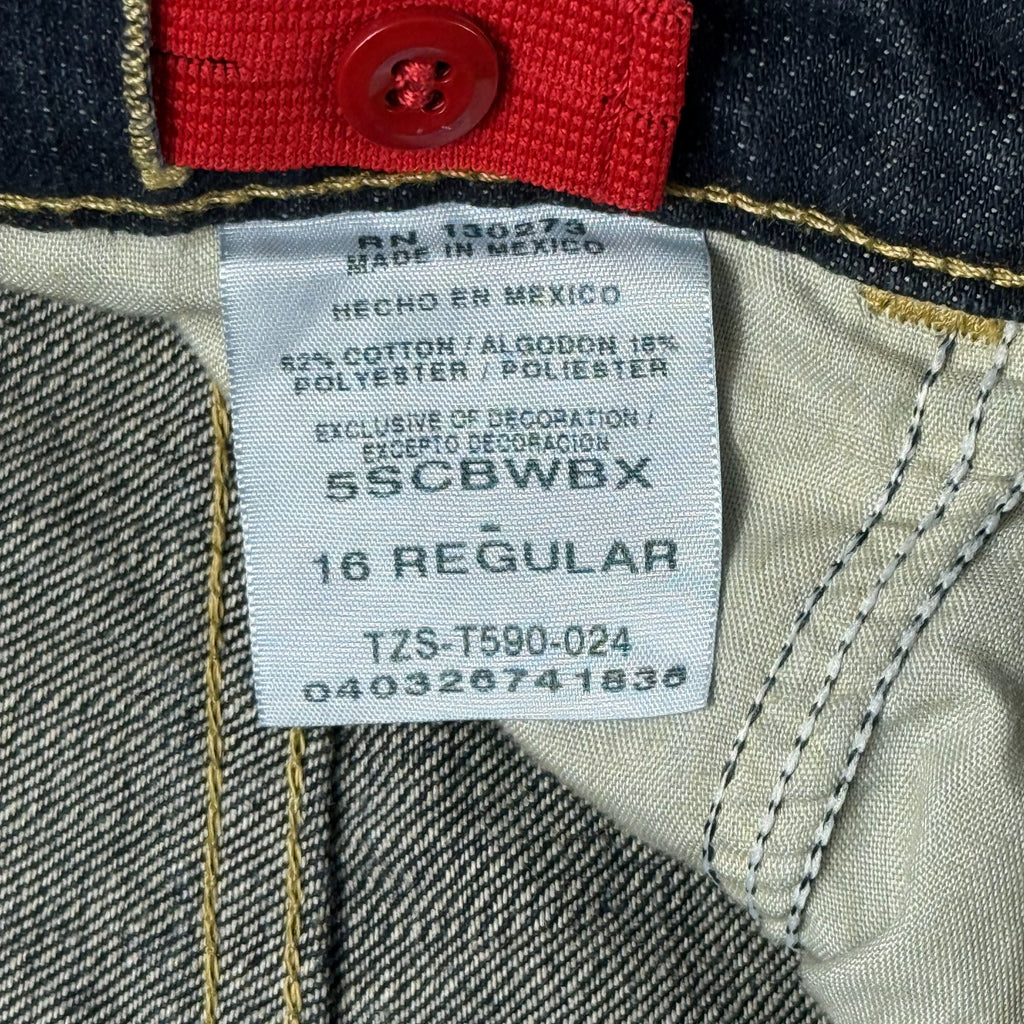 Jeans azul oscuro de corte recto para niño Wrangler talla 16, foto 5