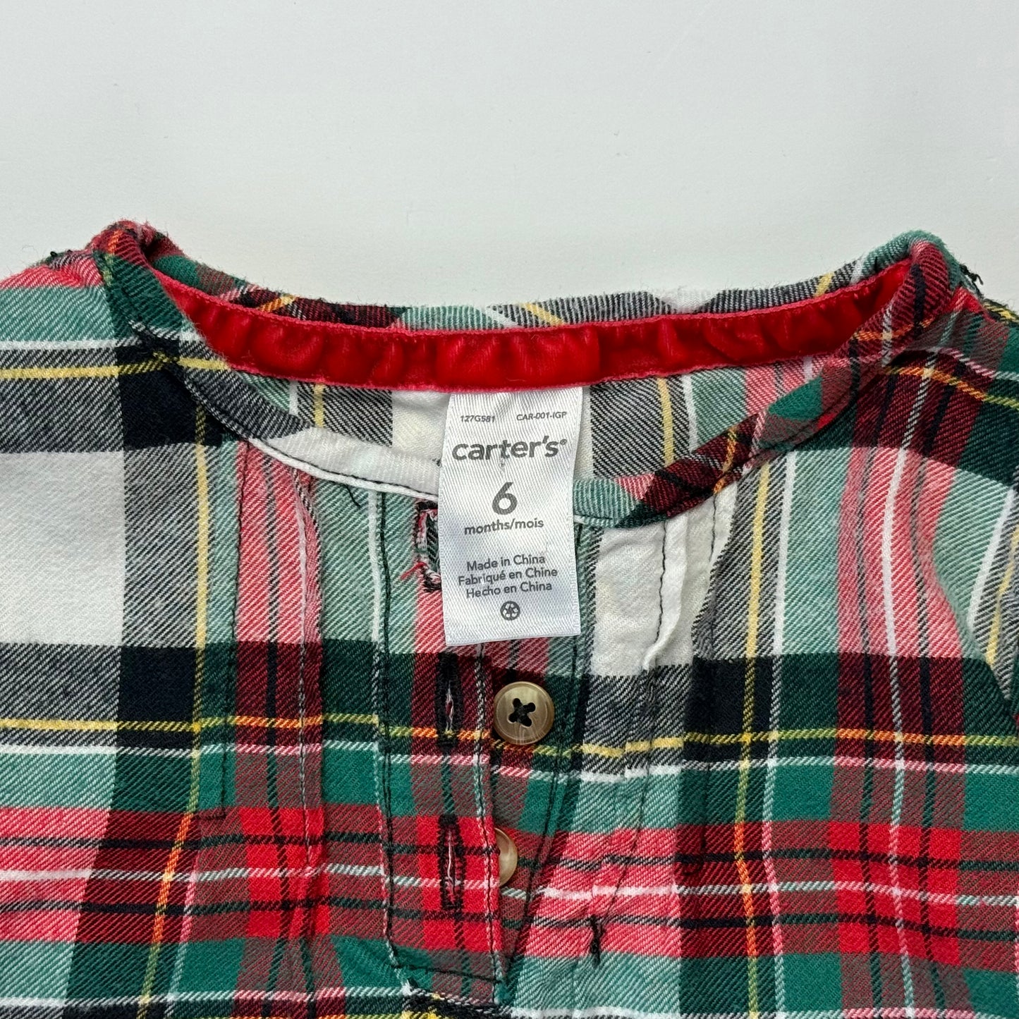 BLUSA DE CUADROS PARA BEBÉS | CARTER'S | 6M