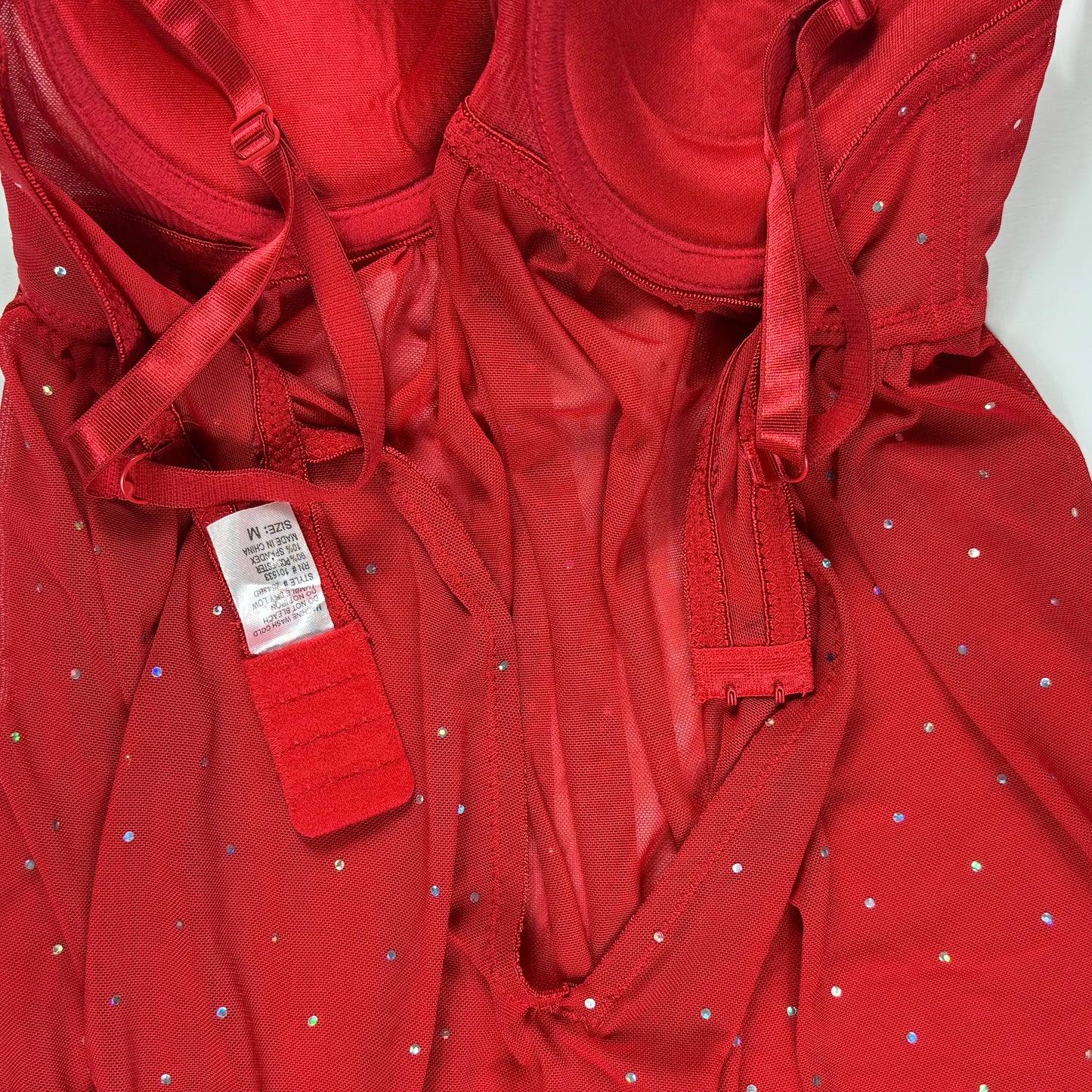 BABYDOLL ROJO CON BRILLOS | M