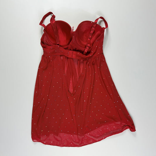 BABYDOLL ROJO CON BRILLOS | M