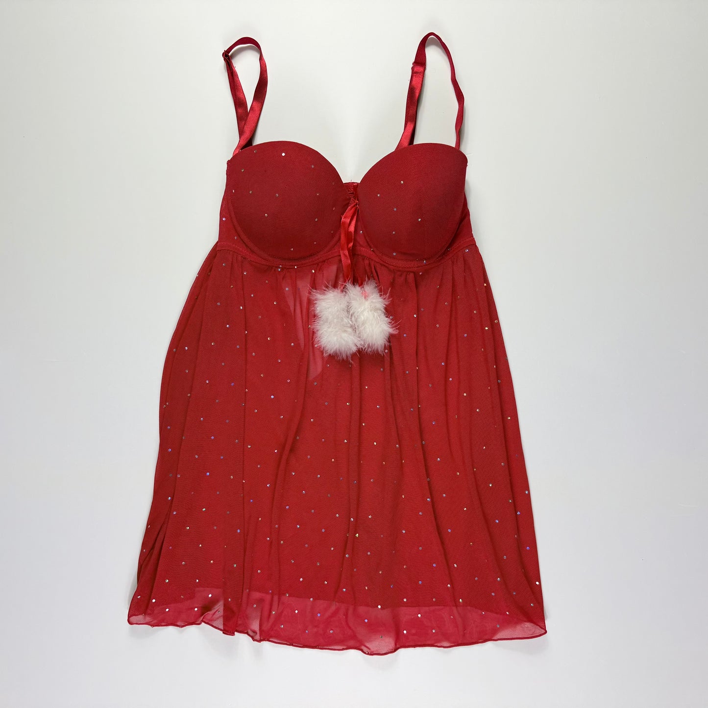 BABYDOLL ROJO CON BRILLOS | M