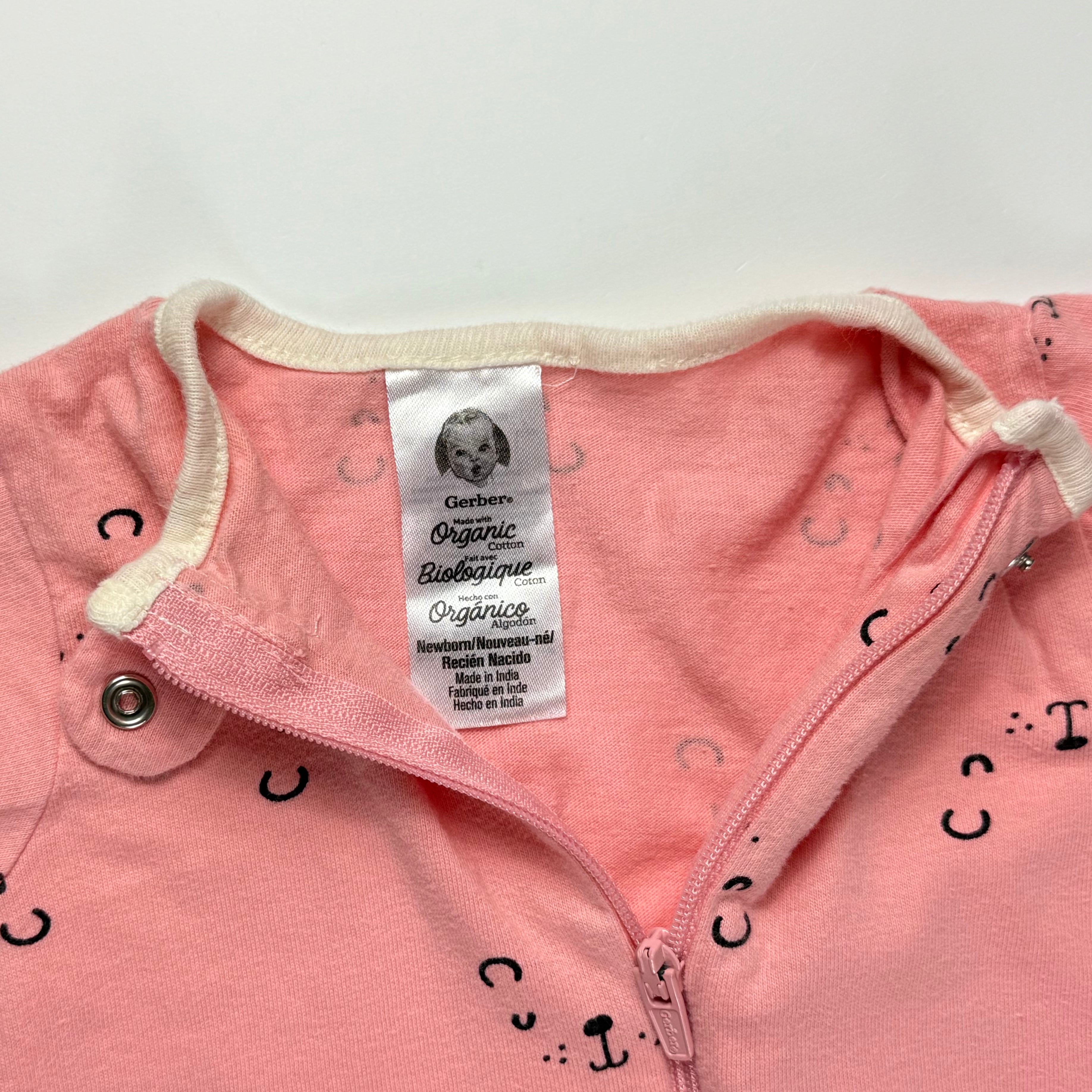 ONESIE ROSADO PARA RECIÉN NACIDOS | GERBER | TALLA NEWBORN