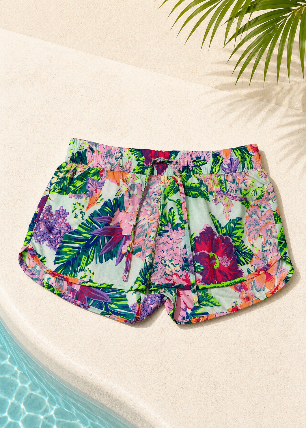 SHORT DE BAÑO CON ESTAMPADO TROPICAL PARA MUJER | HARMONY + HAVOC | TALLA L