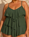 TOP DE TANKINI VERDE PARA MUJER | TALLA 4XL