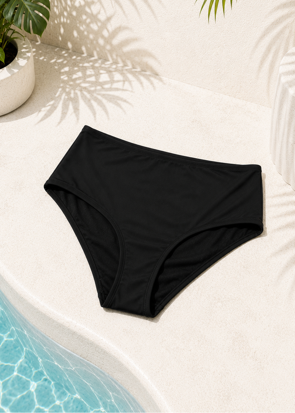 PANTY DE TRAJE DE BAÑO NEGRO DE CINTURA ALTA PARA MUJER | OLD NAVY | TALLA M