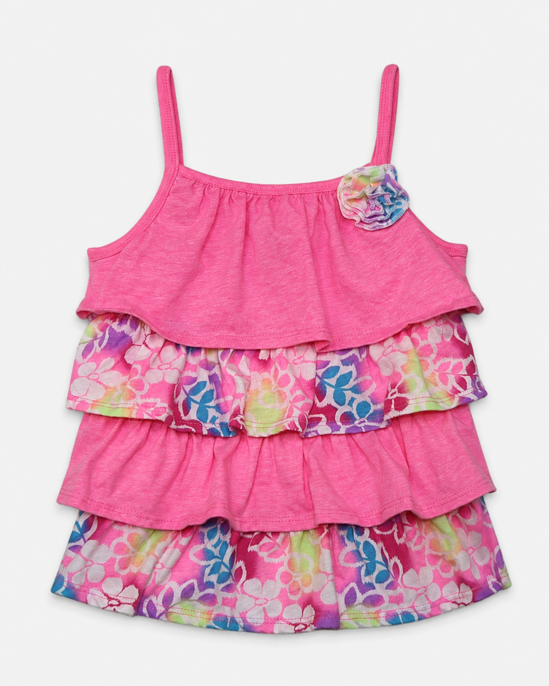 VESTIDO DE NIÑA CON VOLANTES Y ESTAMPADO FLORAL | OSHKOSH B’GOSH | TALLA 5T