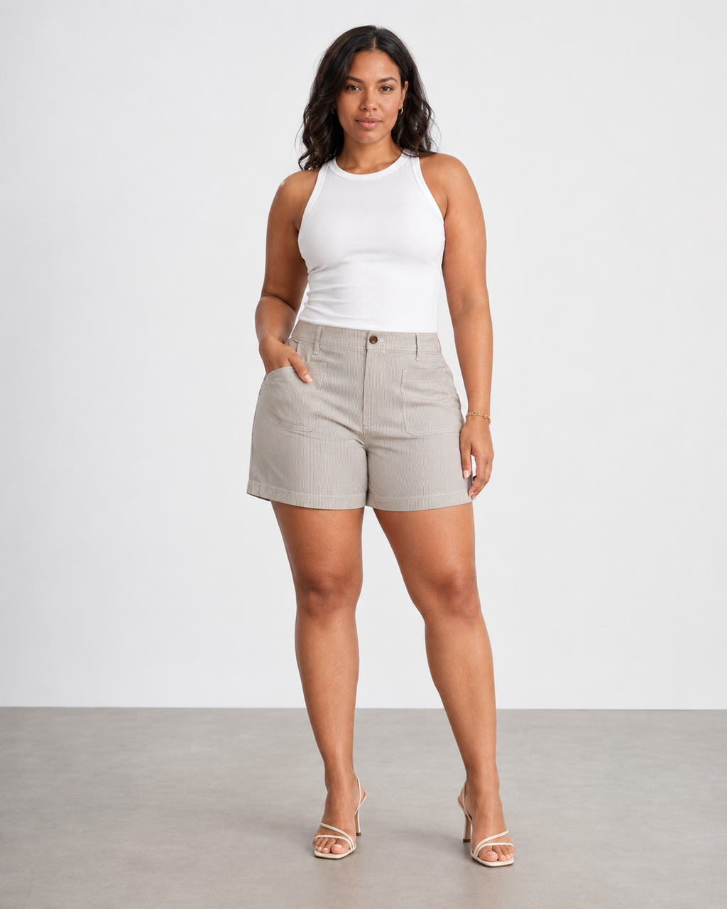 SHORT CLÁSICO DE RAYAS CON STRETCH | TOMMY HILFIGER | TALLA 16 (XL)