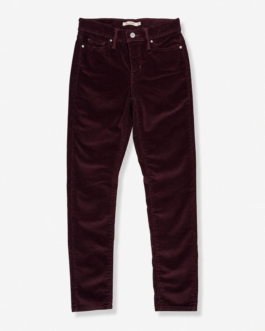 PANTALÓN DE PANA SKINNY COLOR VINO PARA MUJER | LEVI'S | TALLA 26 (XS)