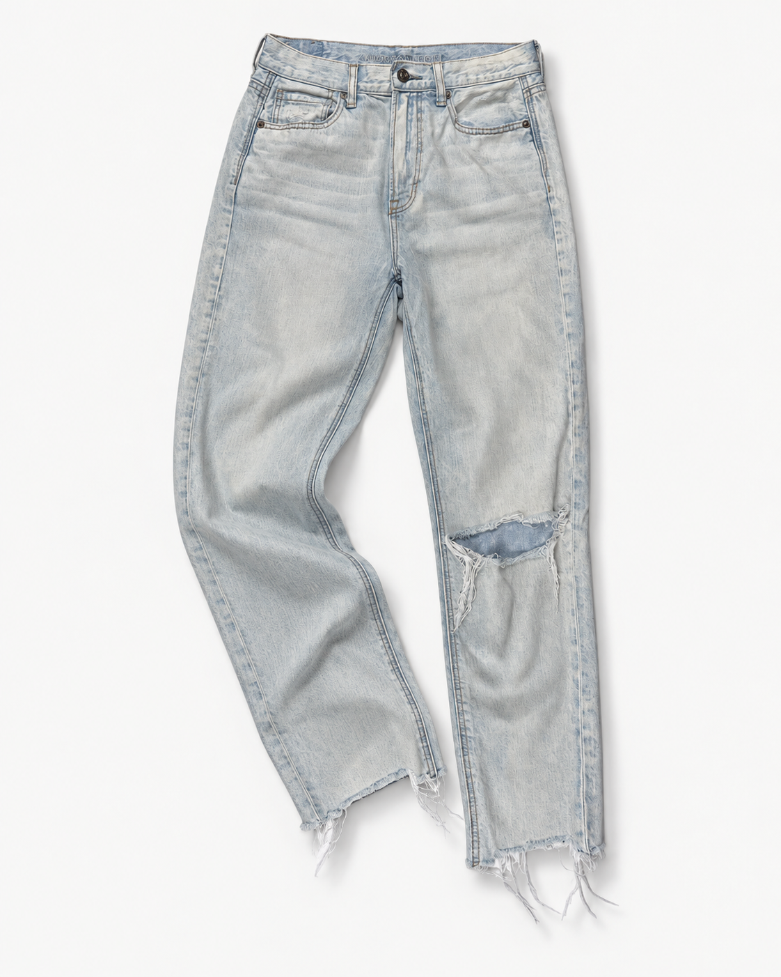 JEANS AZUL CLARO DESGASTADOS PARA MUJER | AMERICAN EAGLE | TALLA 2 (XS)