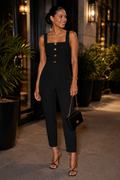 JUMPSUIT NEGRO CON BOTONES DORADOS | ZARA | TALLA M