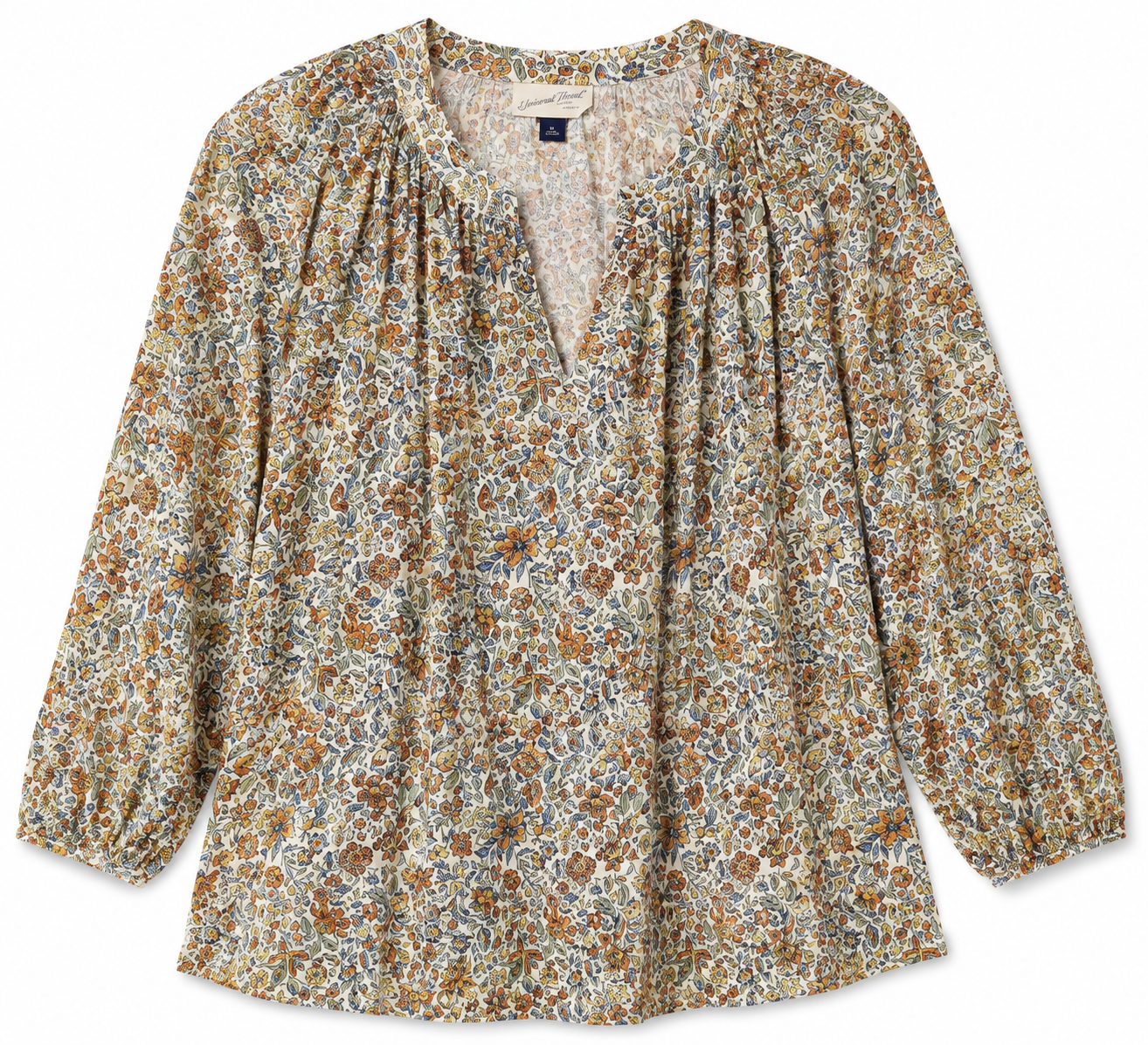 BLUSA FLORAL CAMPESINA DE MANGAS 3/4 | UNIVERSAL THREAD | TALLA L