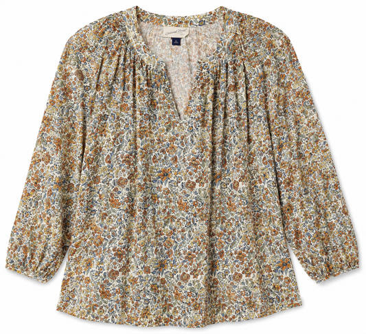 BLUSA FLORAL CAMPESINA DE MANGAS 3/4 | UNIVERSAL THREAD | TALLA L