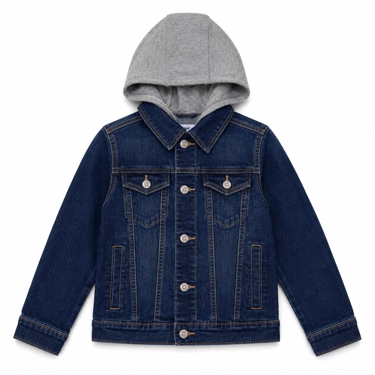 CHAQUETA JEAN CON CAPUCHA GRIS | OLD NAVY | TALLA L (10-12)