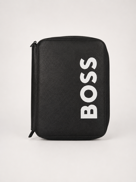 PORTADOCUMENTOS NEGRO CON ZIPPER | BOSS