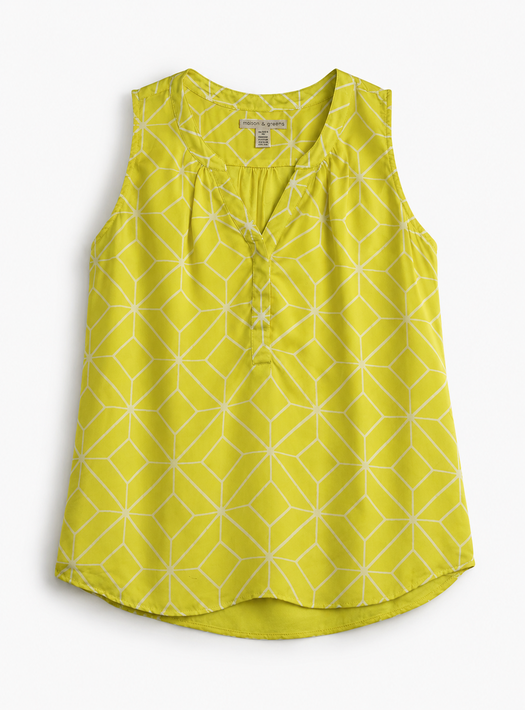 BLUSA SIN MANGAS AMARILLA | HANNA & GRACIE | TALLA XL