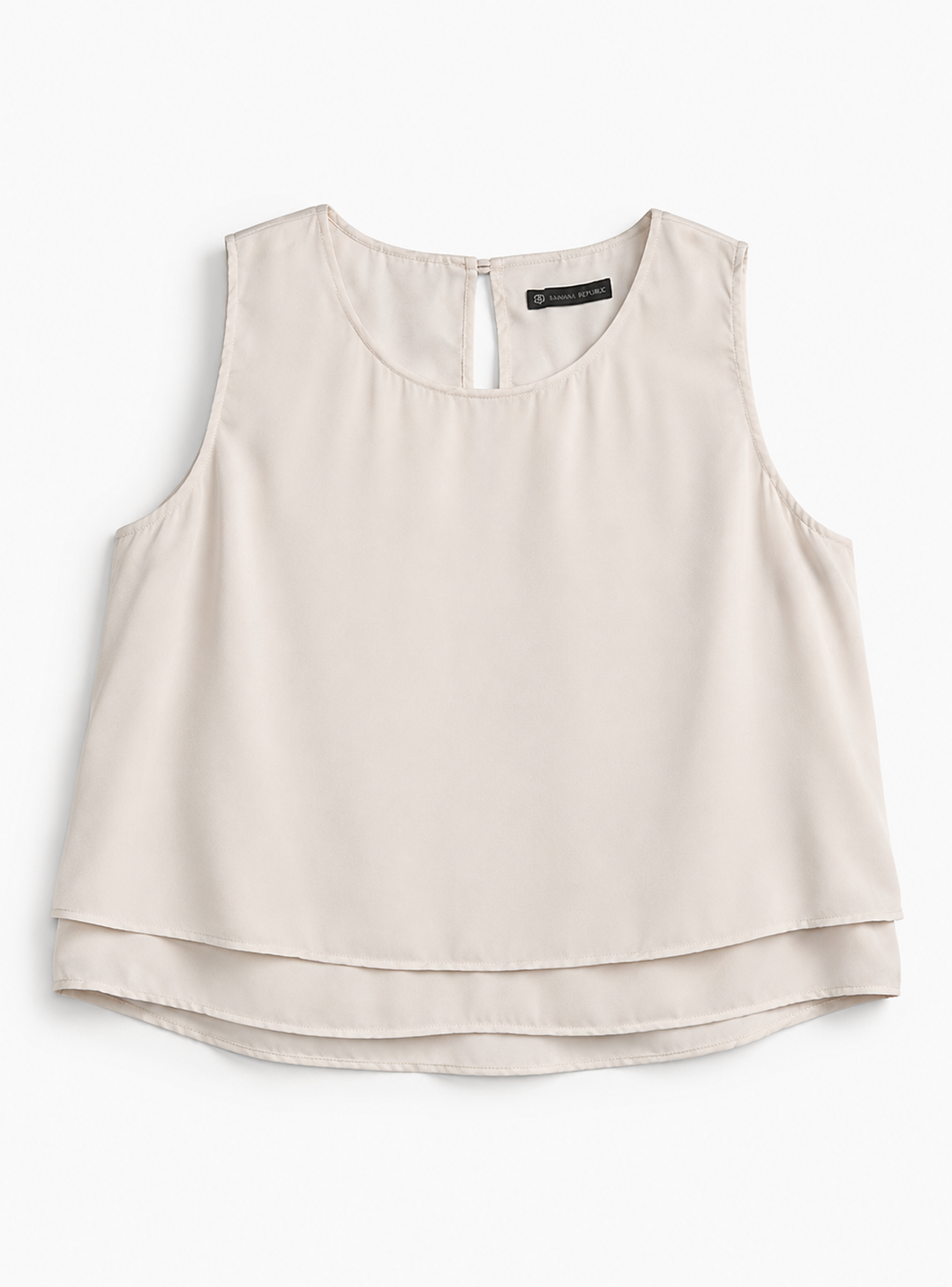 BLUSA CORTA CREMA SIN MANGAS | KRISA | TALLA M
