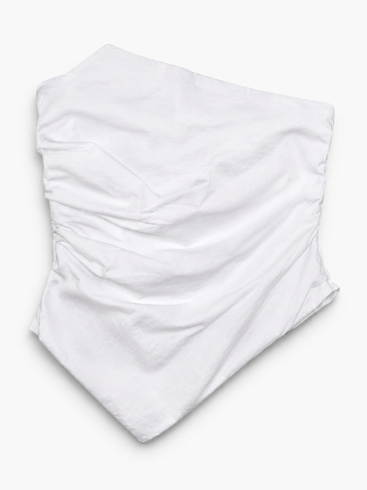 TOP STRAPLESS BLANCO | ABERCROMBIE & FITCH | TALLA M