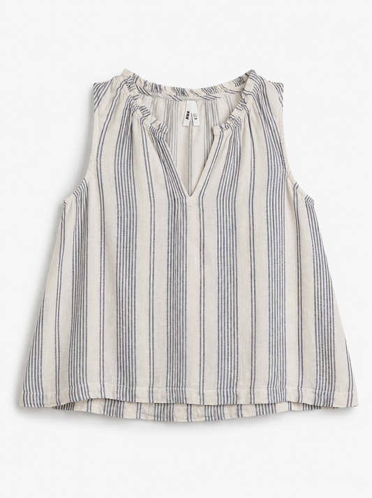 TOP SIN MANGAS CON RAYAS VERTICALES | PACT | TALLA L