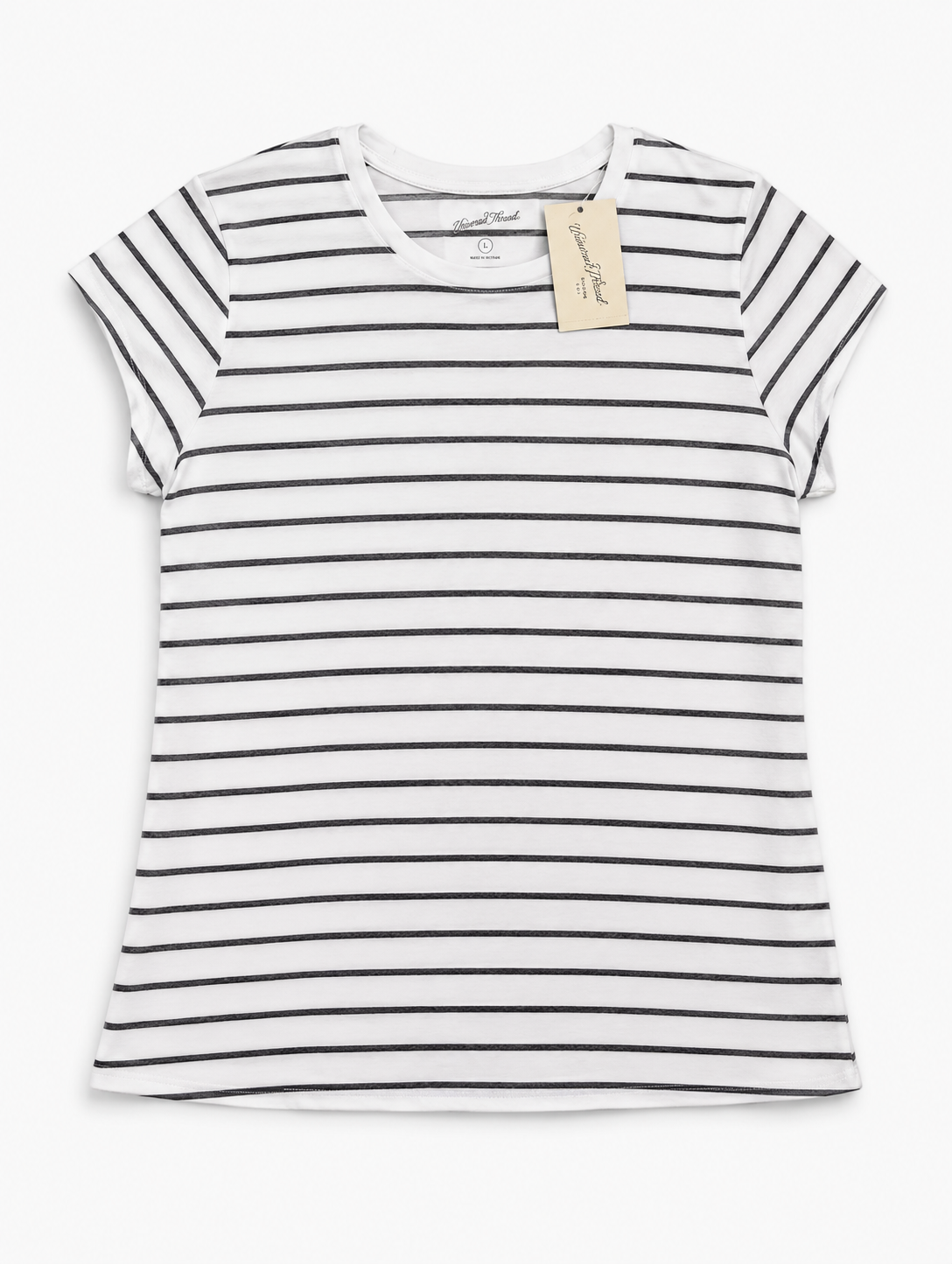 T-SHIRT DE RAYAS BLANCA Y NEGRA | UNIVERSAL THREAD | TALLA S