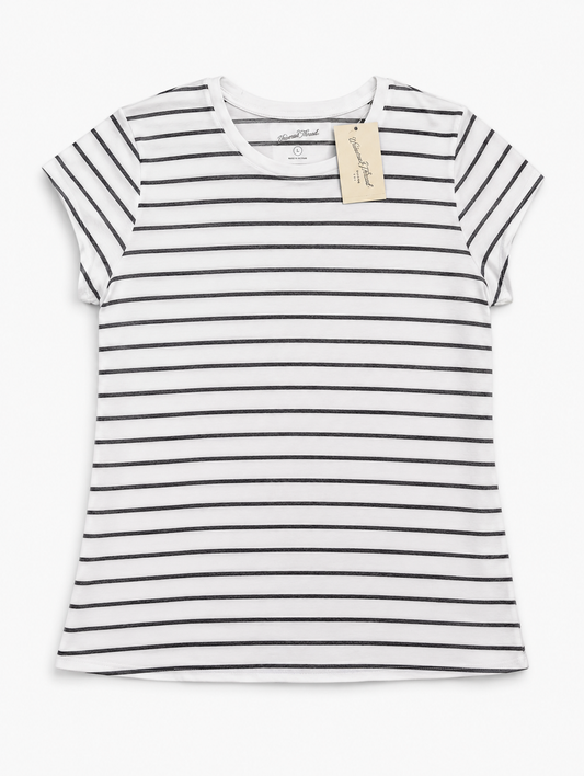 T-SHIRT DE RAYAS BLANCA Y NEGRA | UNIVERSAL THREAD | TALLA S