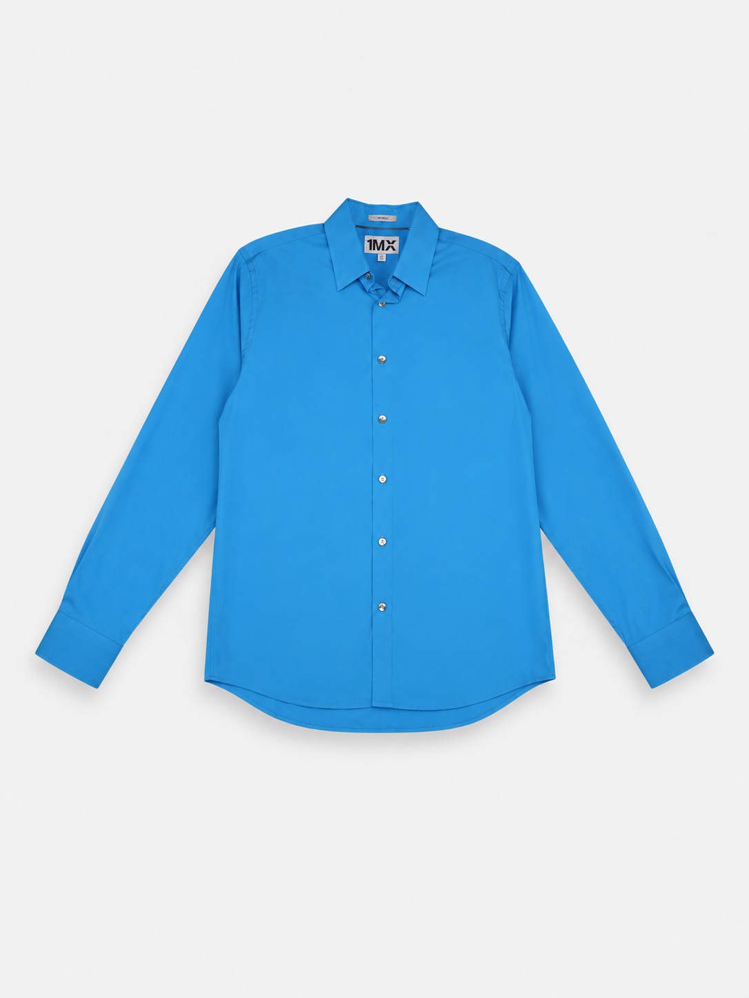 CAMISA AZUL MANGA LARGA FITTED | 1MX EXPRESS | TALLA 16-16½ (L)