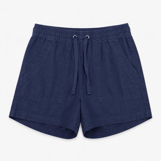 SHORT AZUL MARINO EN MEZCLA DE LINO | NAUTICA | TALLA S