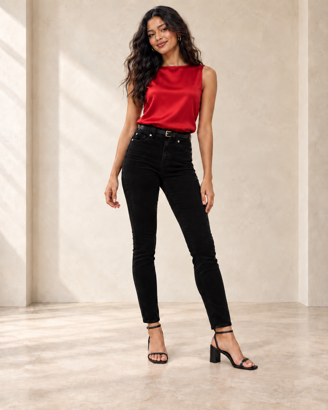 PANTALÓN DE CORDUROY NEGRO TRUE SKINNY PARA MUJER | GAP | TALLA 0 (XS)