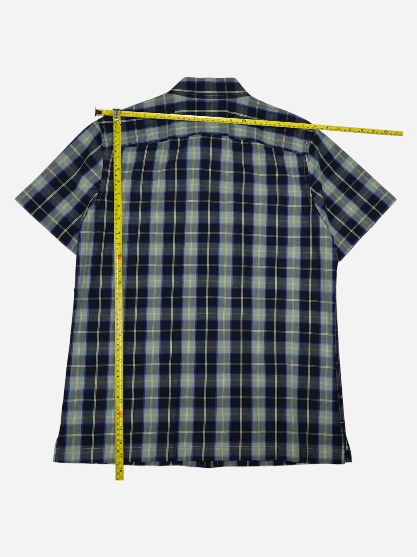 CAMISA DE CUADROS MANGA CORTA | PERRY ELLIS | TALLA M