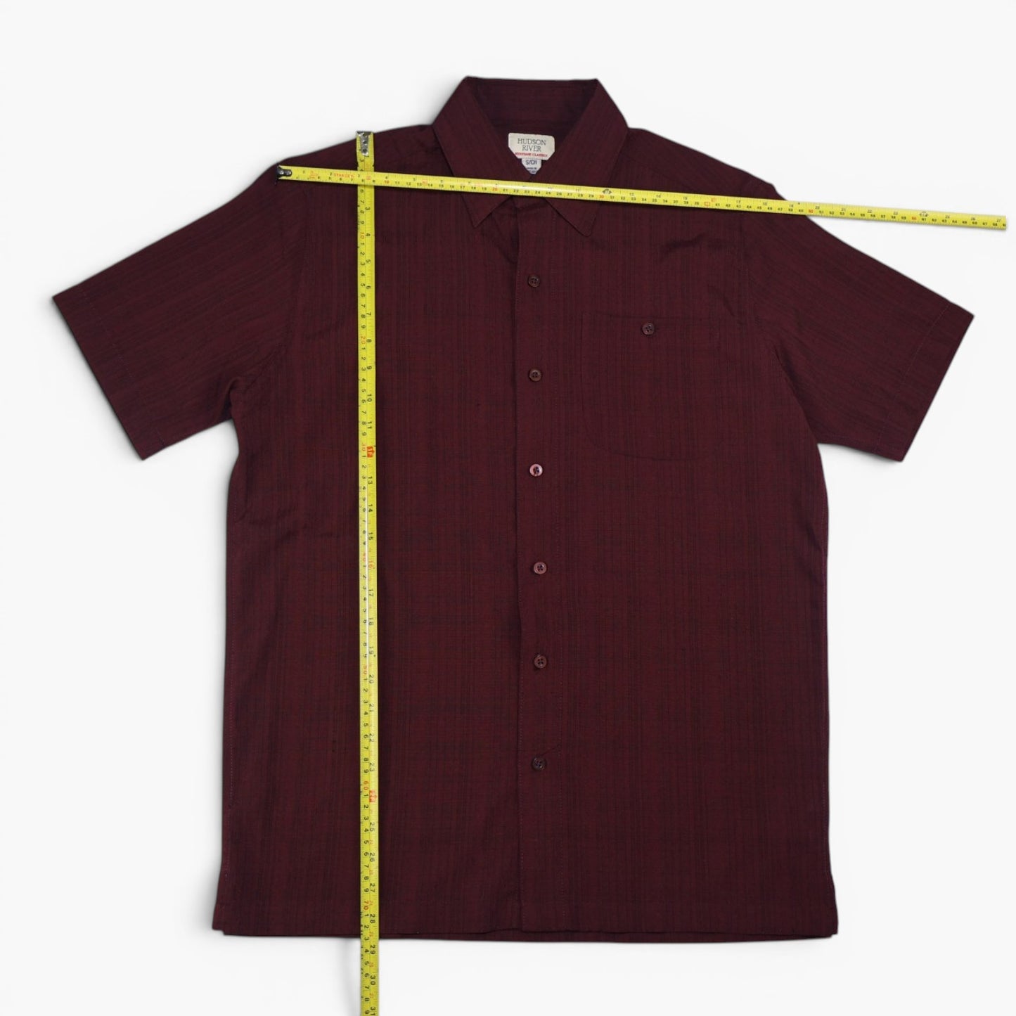 CAMISA MANGA CORTA VINOTINTO | HUDSON RIVER | TALLA S