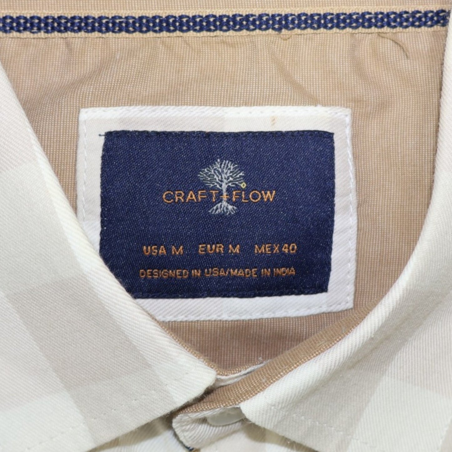 CAMISA DE CUADROS MANGA CORTA | CRAFT + FLOW | TALLA M