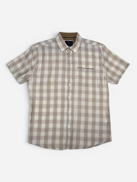 CAMISA DE CUADROS MANGA CORTA | CRAFT + FLOW | TALLA M