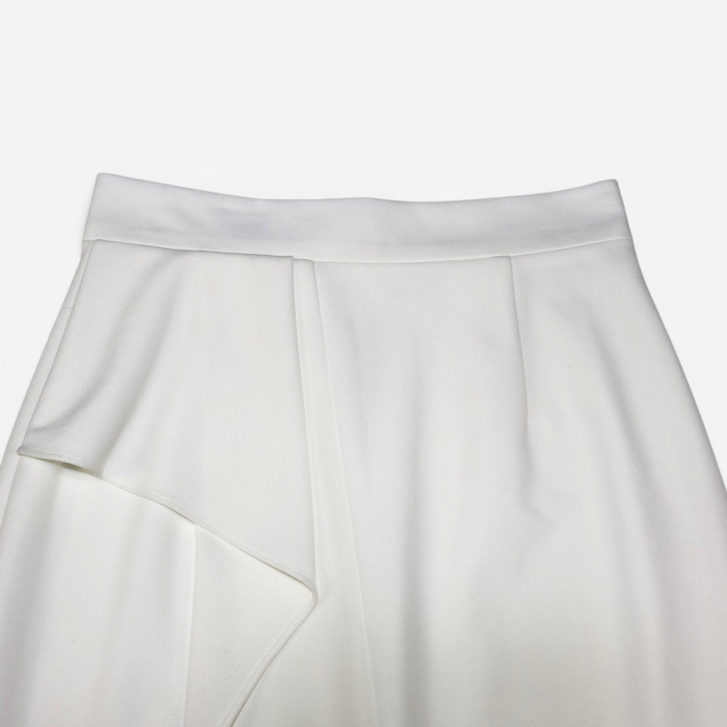 FALDA BLANCA TIPO LÁPIZ CON DETALLE DRAPEADO | ANTONIO MELANI | TALLA 4 (S)