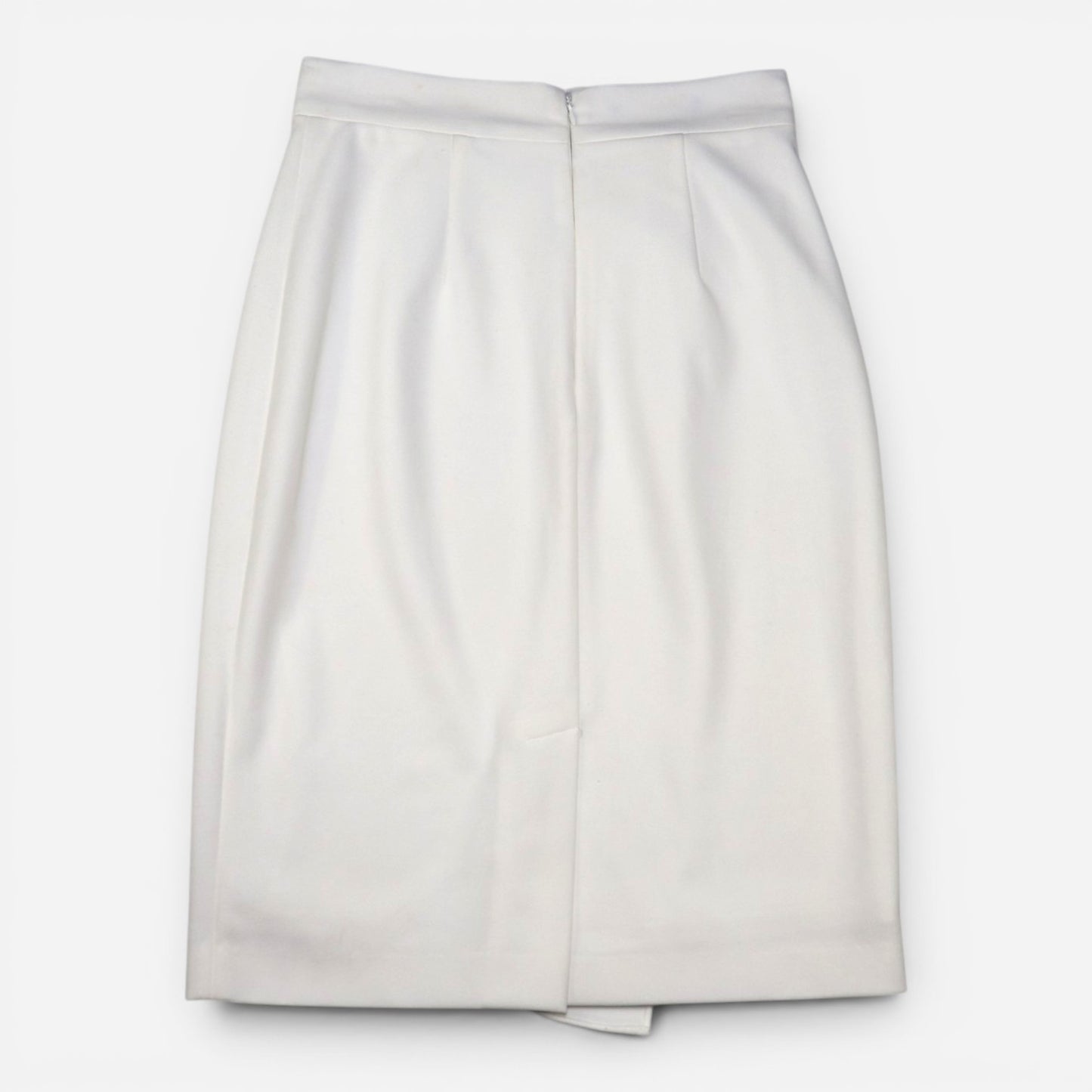 FALDA BLANCA TIPO LÁPIZ CON DETALLE DRAPEADO | ANTONIO MELANI | TALLA 4 (S)