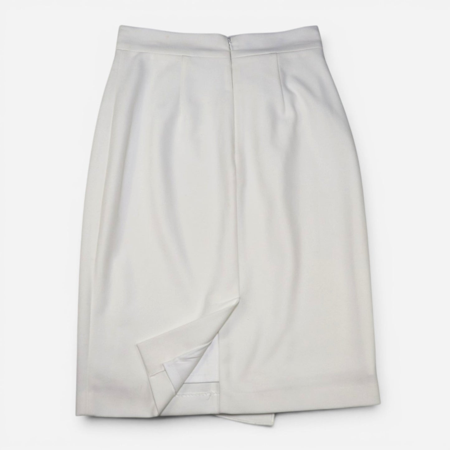 FALDA BLANCA TIPO LÁPIZ CON DETALLE DRAPEADO | ANTONIO MELANI | TALLA 4 (S)