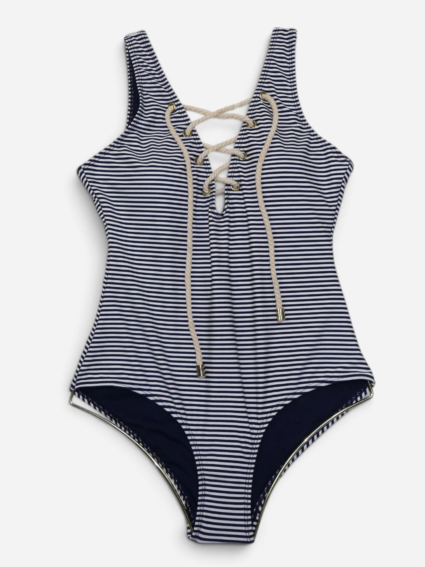 TRAJE DE BAÑO ENTERO DE RAYAS | JONES NEW YORK | TALLA S