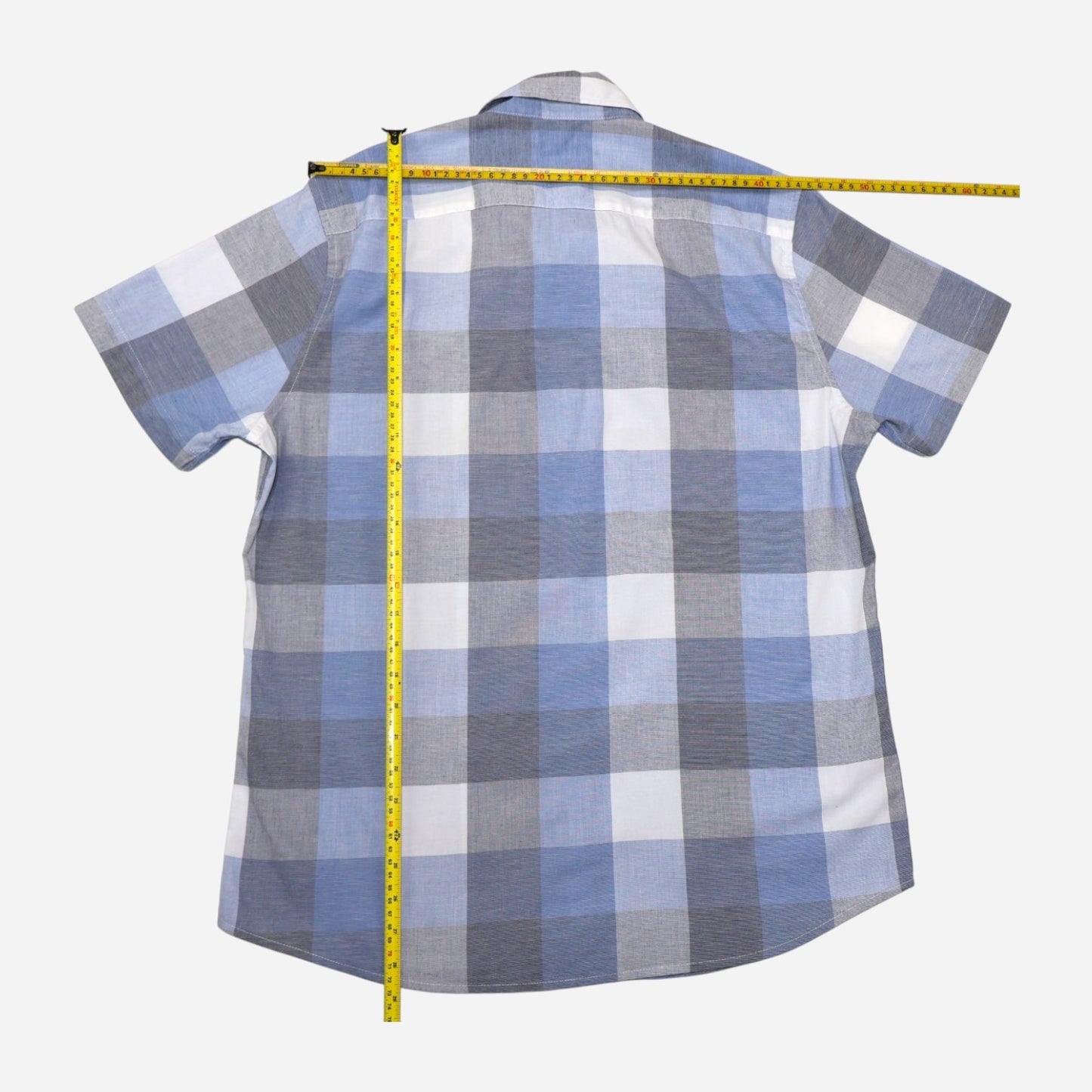 CAMISA MANGA CORTA DE CUADROS AZUL Y GRIS | LEE | TALLA M