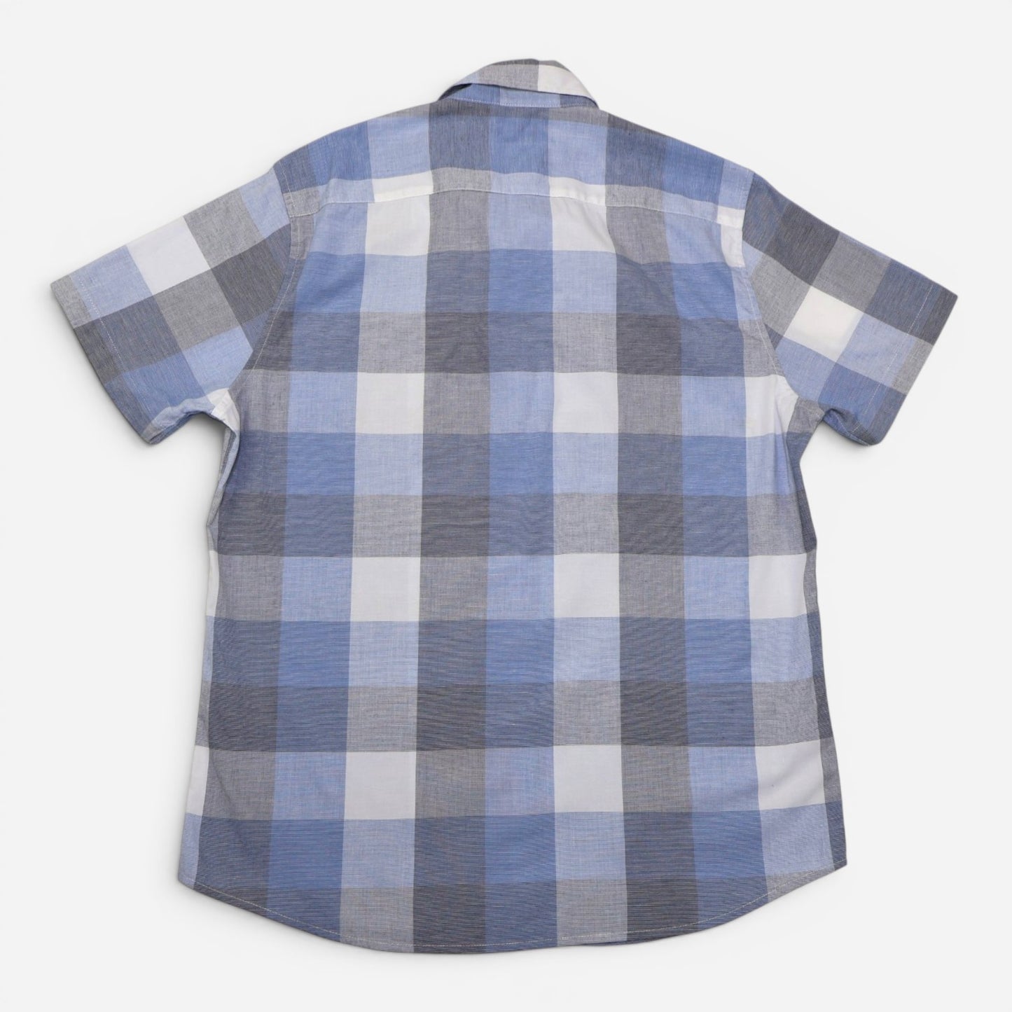 CAMISA MANGA CORTA DE CUADROS AZUL Y GRIS | LEE | TALLA M